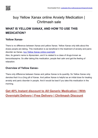 buy Yellow Xanax online Anxiety Medication  Chritmash sale