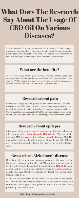 What Does The Research Say About The Usage Of CBD Oil On Various Diseases