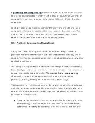 Sterile Compounding Injections_ Things You Need to Know