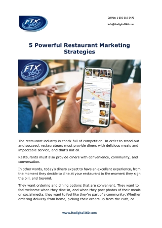 5 Powerful Restaurant Marketing Strategies