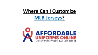Where Can I Customize MLB Jerseys