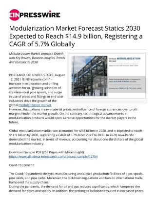 Modularization Market