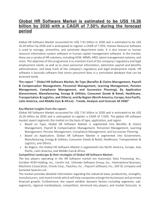 Global HR Software Market