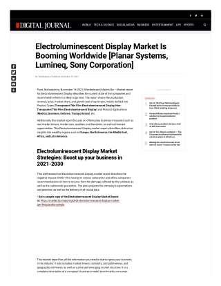 Electroluminescent Display Market