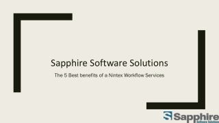 The 5 Best benefits of a Nintex Workflow Services