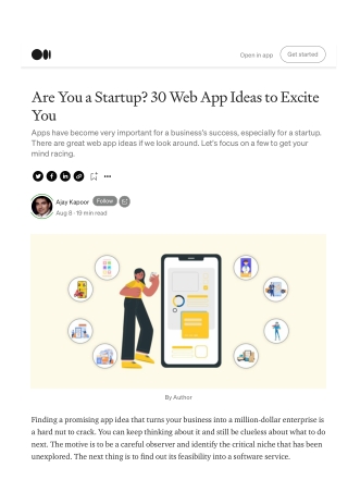 Are You a Startup? 30 Web App Ideas to Excite You