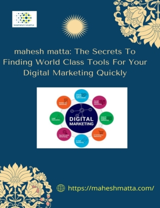 The Secrets To Finding World Class Tools For Your Digital Marketing Quickly-maheshmatta.com_