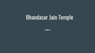 Bhandasar Jain Temple
