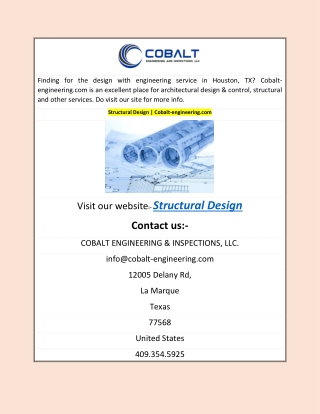 Structural Design | Cobalt-engineering.com