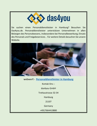 Personaldienstleister in Hamburg | Das4you.de