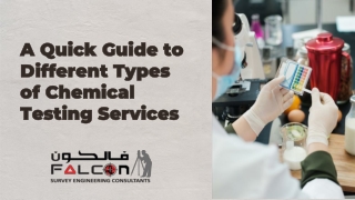 A Quick Guide to Different Types of Chemical Testing Services