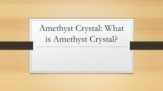 what is amethyst crystal