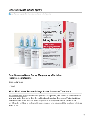 Spravato Nasal Spray 28mg