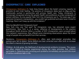 Chiropractic Care Explained