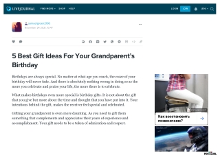 5 Best Gift Ideas For Your Grandparent’s Birthday