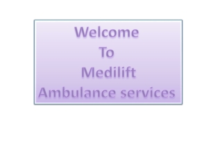 Medically equipped Ambulance in Sri Krishna Puri and Gandhi Maidan–Medilift