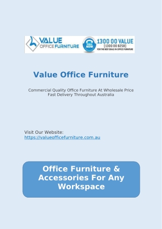 Office Furniture & Accessories For Any Workspace - Value Office Furniture