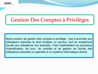 Gestion Des Comptes à Privilèges