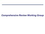 Comprehensive Review Working Group