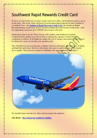 Southwest Rapid Rewards Credit Card
