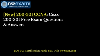 [New] 200-301 CCNA: Cisco 200-301 Free Exam Questions & Answers PDF
