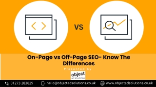 On-Page vs Off-Page SEO- Know the Differences