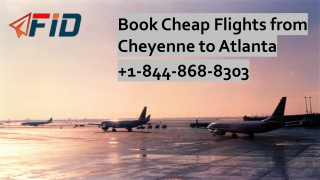 Book Cheap Flights from Cheyenne to Atlanta