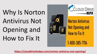 Call 1-800-385-7116 - Why Is Norton Antivirus Not Opening and How to Fix It