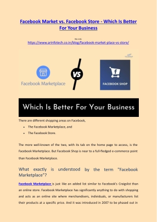 Facebook Shop Vs Marketplace Which is Better for Your Business