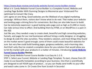 Candy Website Funnel Course Builder Review