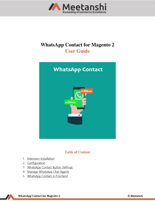 Magento 2 WhatsApp Contact