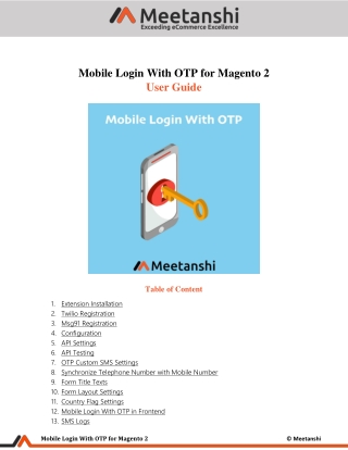 Magento 2 Mobile Login