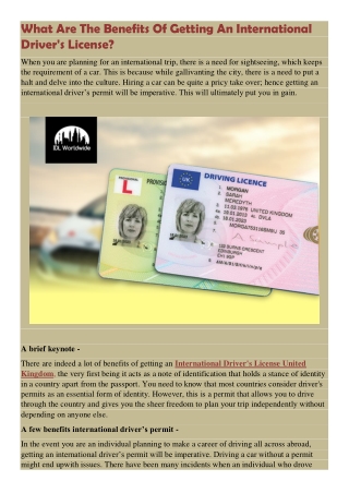 What Are The Few Steps To Get International Driver’s License