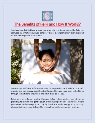The Benefits of Reiki and How It Works?
