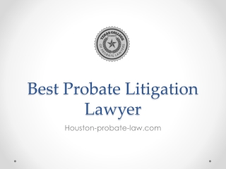 Best Probate Litigation Lawyer - www.houston-probate-law.com