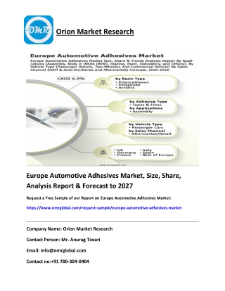 Europe Automotive Adhesives Market