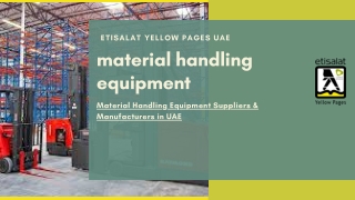 Material Handling Equipment Suppliers & Manufacturers in UAE