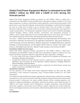 Global Fluid Power Equipment Market is estimated to be US