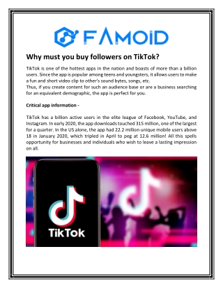 Why must you buy followers on TikTok