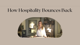 How Hospitality Bounces Back