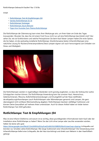 Der beste Tipp für Rotlicht Schädlich - Was sonst keiner weiß   Jetzt informiere