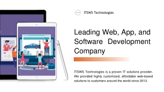 ITSWS Technologies - Trusted Web, App, and Software Development Company