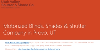 Provo window covering company