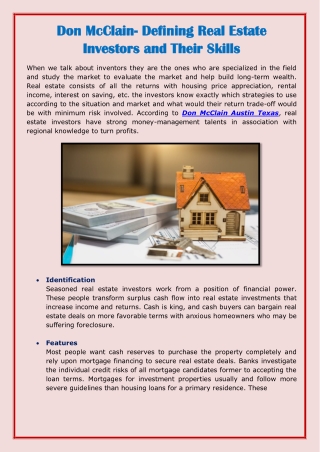Don McClain- Defining Real Estate Investors and Their Skills-converted