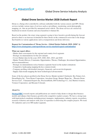 Drone Service Market Forecasts to 2028