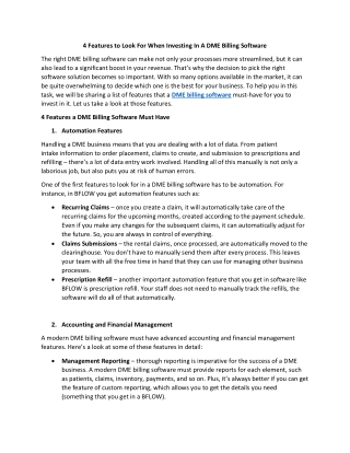 DME billing software