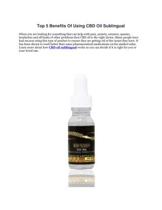 Hemp CBD Oil Sublingual-converted