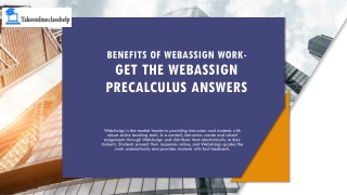 Benefits Of WebAssign Work- Get The WebAssign Precalculus Answers