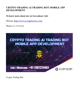 CRYPTO TREADING AI MOBILE APP DEVELOPMENT ICO APP FACTORY