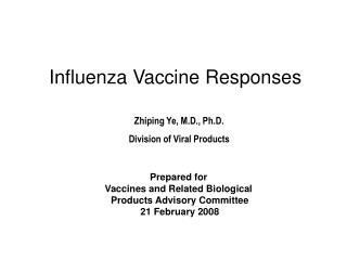 Influenza Vaccine Responses